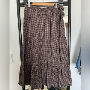 Pact Cotton Checkered Women's Maxi Skirt